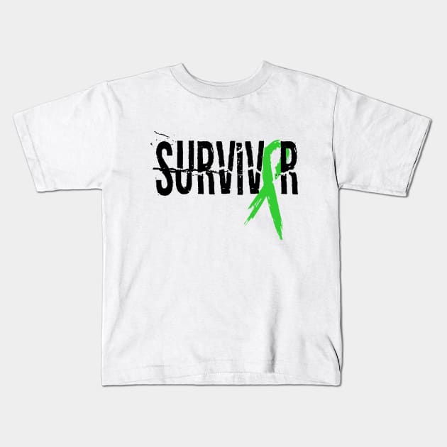 TBI Survivor Ribbon Kids T-Shirt by survivorsister